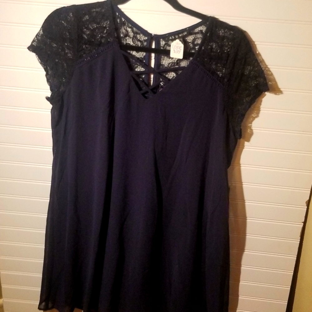 Navy, Size Lg, As You Wish Dress